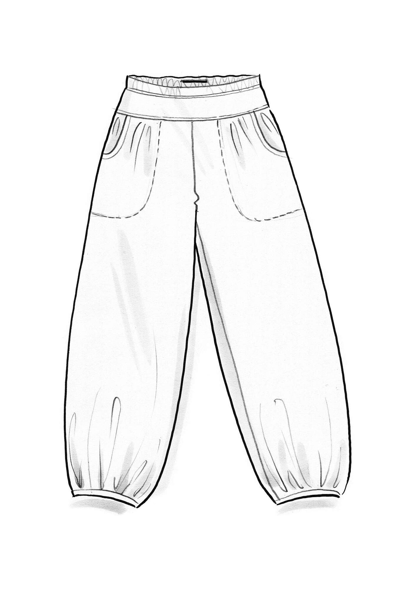 Jersey pants in organic cotton/spandex gudrunsjoden.com
