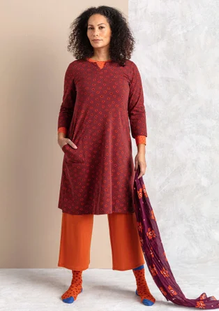 Pantalon en jersey de lyocell/élasthanne - henné