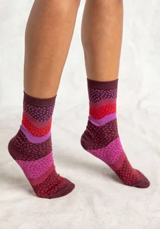 “Siv” organic cotton socks - aubergine