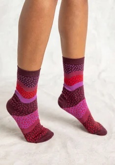 “Siv” organic cotton socks - aubergine