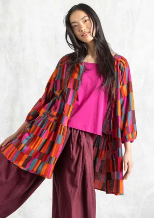 Organic cotton jersey top - cerise