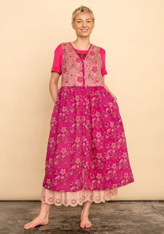 Webkleid „Nightingale“ aus Bio-Baumwolle - rosa lupine