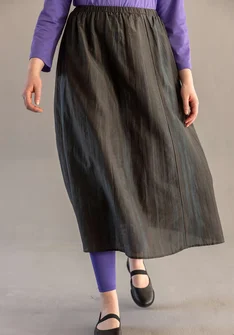 Geweven rok "Melody" van biologisch katoen/zijde - agave