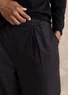“Esme” woven organic cotton/linen trousers (black XL)
