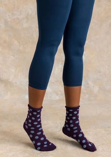 Solid-colour leggings made from recycled polyamide - Pacific blue