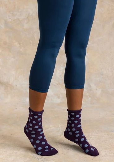 Solid-colored leggings in recycled polyamide - Pacific blue