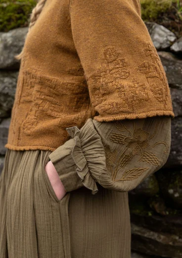 Einfarbiges Kleid „Frigg“ aus Bio-Baumwolle - fichte