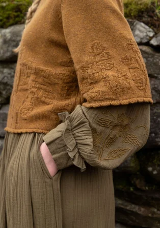 Einfarbiges Kleid „Frigg“ aus Bio-Baumwolle - fichte
