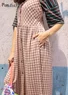“Juliette” woven viscose sleeveless dress (light peach M)