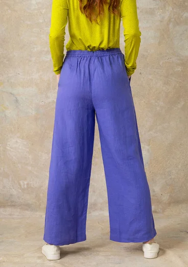 Woven linen pants - sky blue