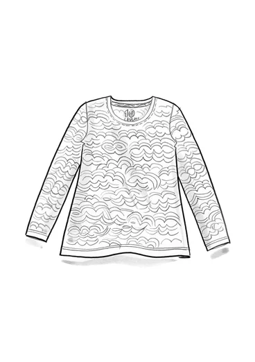 “Mona” organic cotton/elastane jersey top - red cabbage