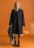 Coat in a wool blend (black XL)