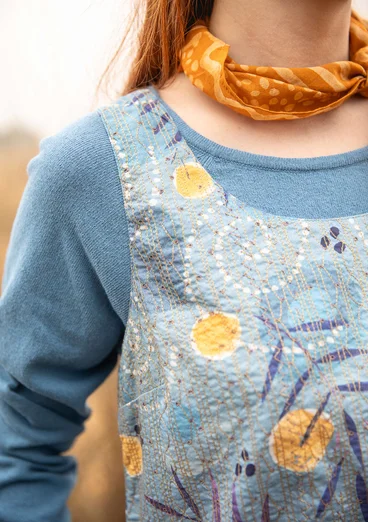 Robe « Embla » en coton biologique tissé - bleu lin