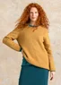 Fluffig tröja i alpackamix (ochre/melange L)
