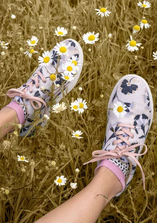Sneaker "Crocus" i återvunnen polyester - natur