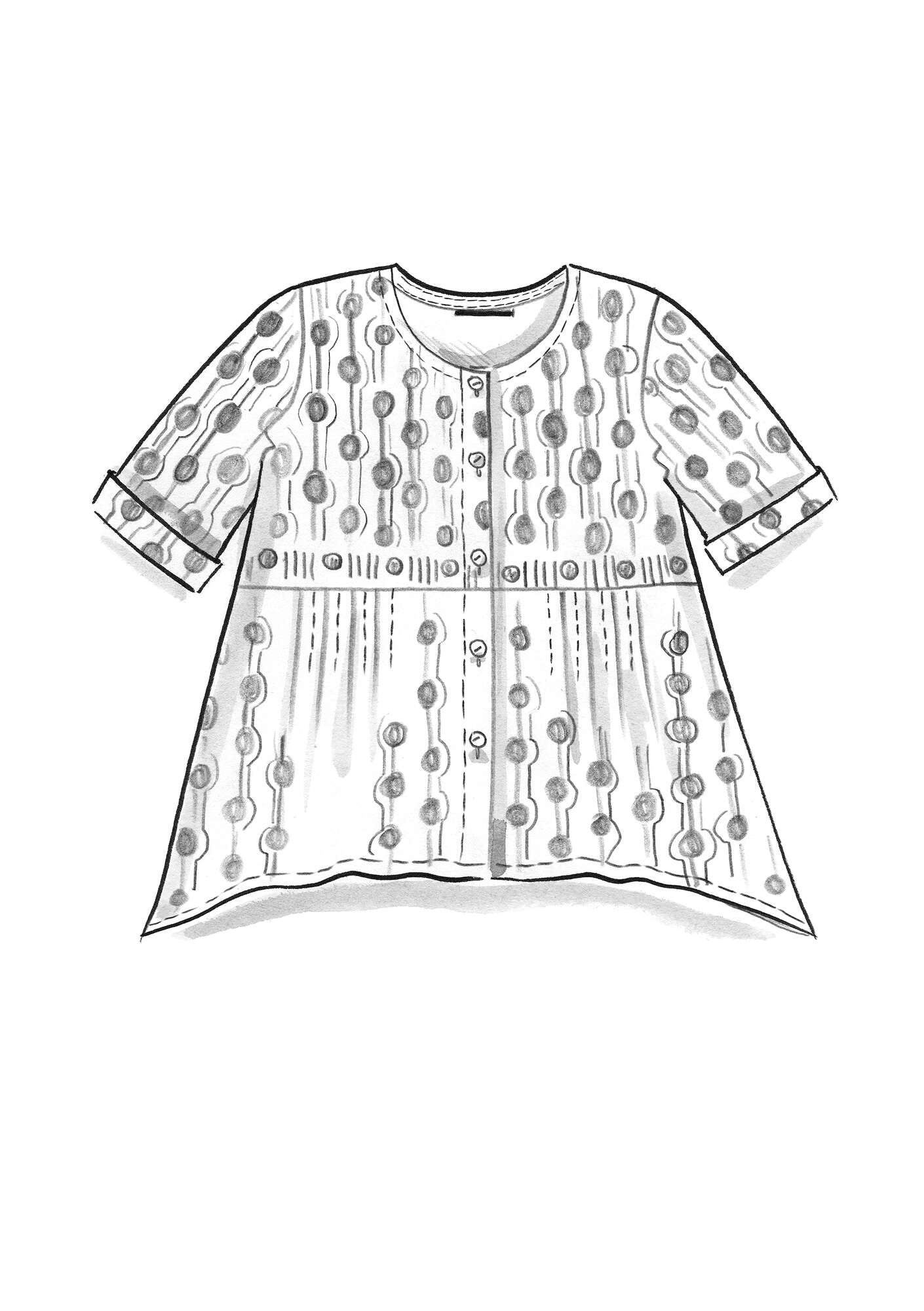 “Zazu” blouse in organic cotton kiwi