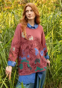 Pull "Mockingbird" en coton biologique/recyclé - rouge sourd