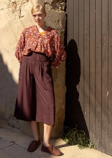 Webhose „Flora Flow“ aus Viskose - dunkelaubergine