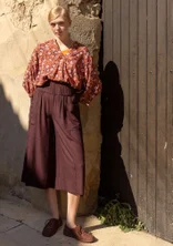 Webhose „Flora Flow“ aus Viskose - dunkelaubergine