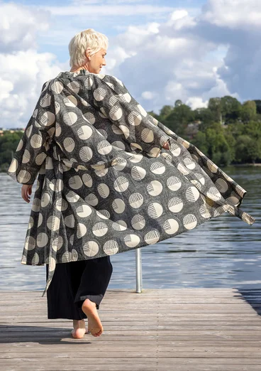 “Eclipse” organic cotton kimono - dark ash grey