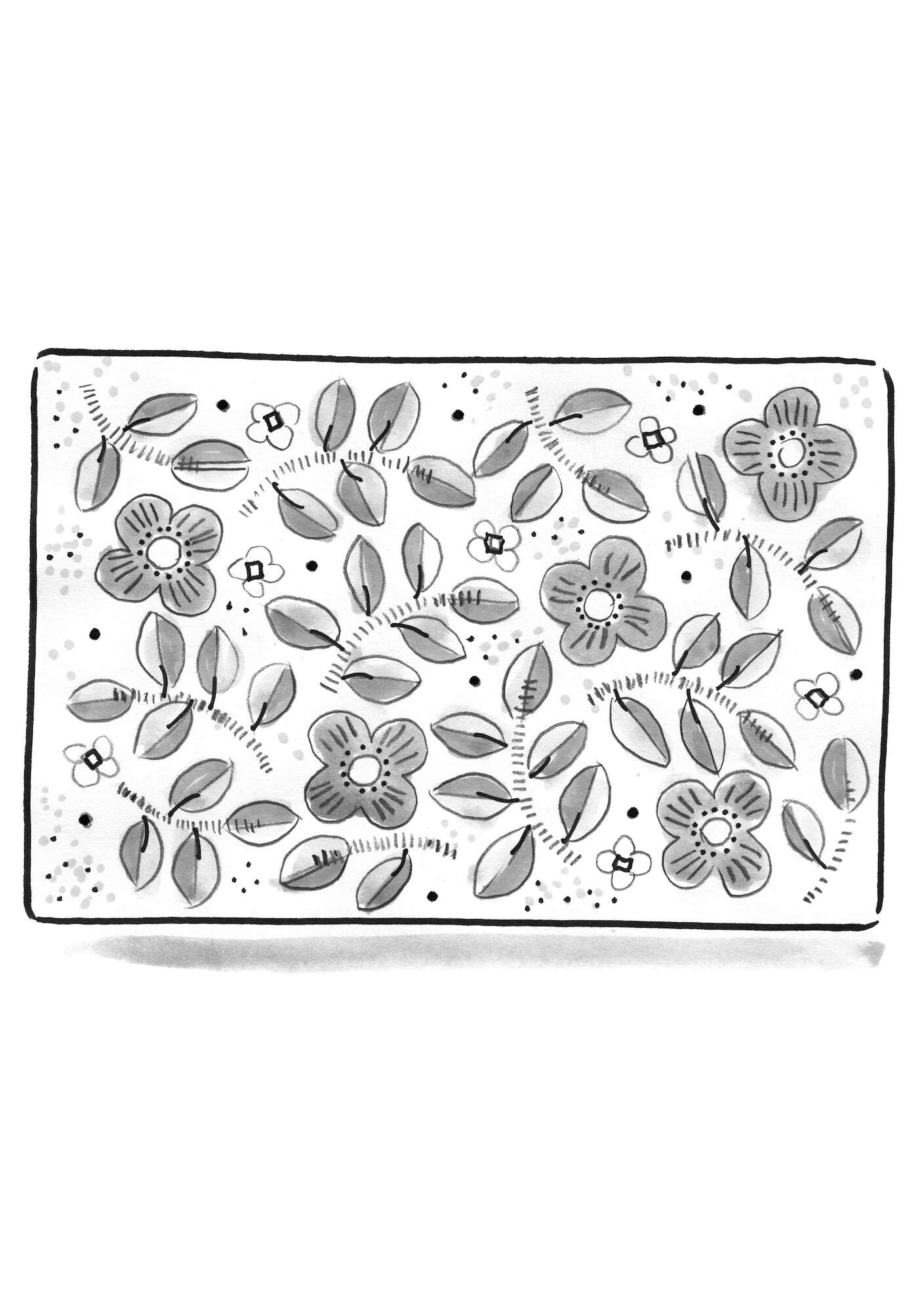 Fußmatte „Springrose“ aus Kokosfaser