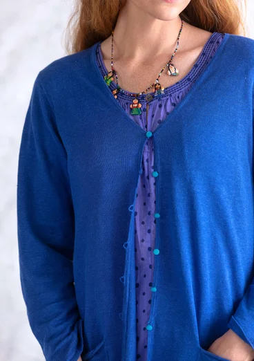 Strikkejakke i lin -