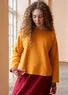 Solid-colored top in organic cotton (marigold S)