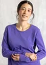 “Mona” organic cotton/elastane jersey top (amethyst XS)