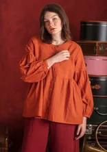 Blouse d'artiste en coton biologique - henné