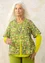 Geweven blouse "Peggy" van biologisch katoen (asperge/dessin M)
