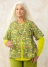 Blouse "Peggy" en coton biologique tissé (asperge/motif L)