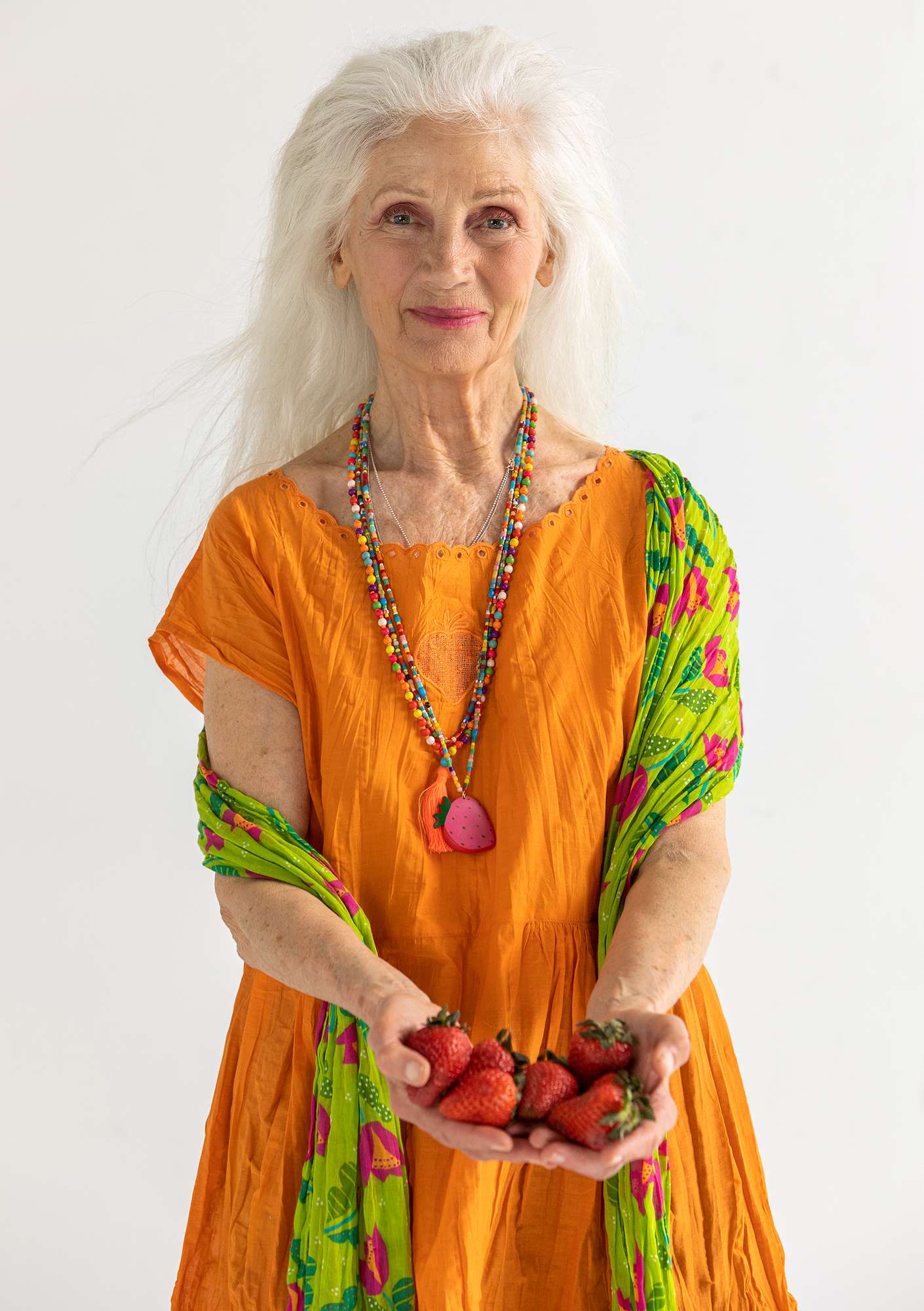 “Eve” organic/recycled cotton blouse tangerine thumbnail