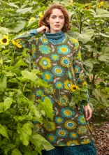 “Sunflower” jersey dress in lyocell/spandex - mossgrn