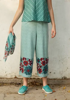 Pantalon "Kirana" en jersey de coton biologique - céladon
