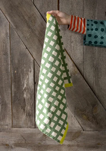 “Play” organic cotton tea towel - coriander