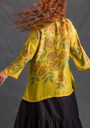 Blouse "Rose Garden" en soie - ananas