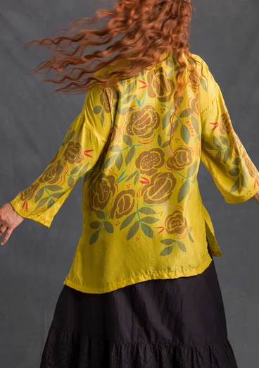 Blouse "Rose Garden" en soie - ananas