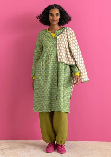 “Vendela” woven organic cotton dress - rosemary/patterned
