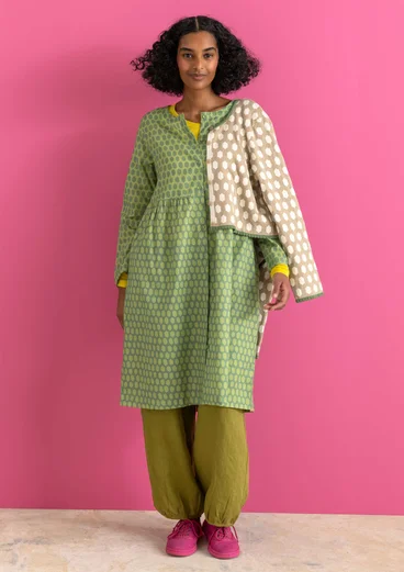 “Vendela” woven organic cotton dress - rosemary/patterned