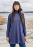Tunique en jersey de coton biologique/modal/élasthanne (bleu nuit XS)