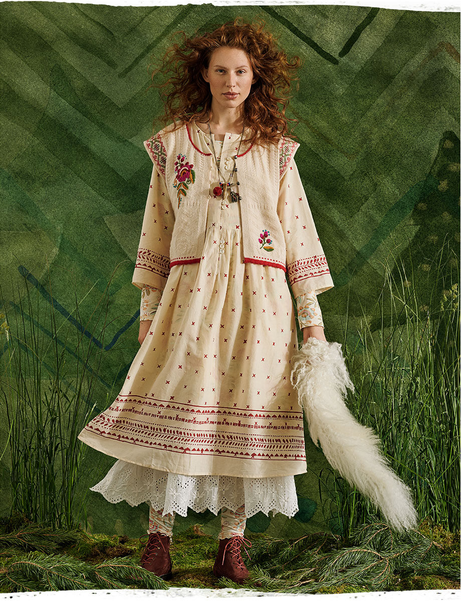 “Kristine” cotton/wool dress