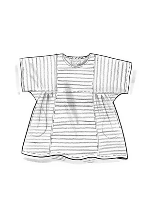 Webtunika „Reflexions“ aus Bio-Baumwolle - schwarz-halbgebleicht