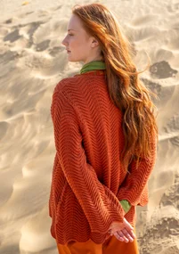 “Rose” recycled cotton sweater - henna