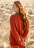 Trui "Rose" van gerecycled katoen (henna XL)