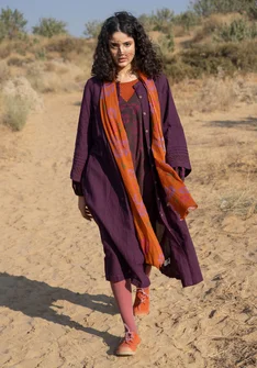 “Flow” organic cotton scarf - henna
