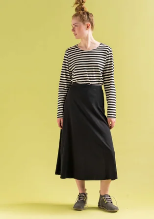 “Billie” organic cotton/modal jersey skirt - black
