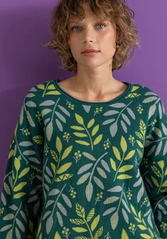 Pull "Ophelia" en coton biologique/recyclé - vert bouteille