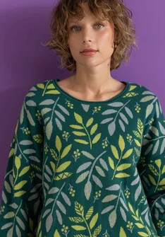 Pull "Ophelia" en coton biologique/recyclé - vert bouteille