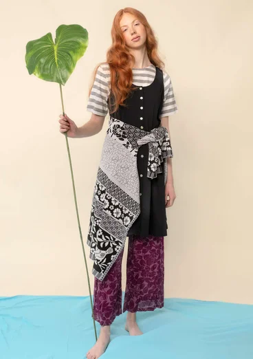 Robe "Lotus" en jersey de coton biologique - noir