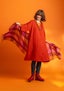 Garngefärbter Schal „Cleo“ aus Wolle achatrot thumbnail